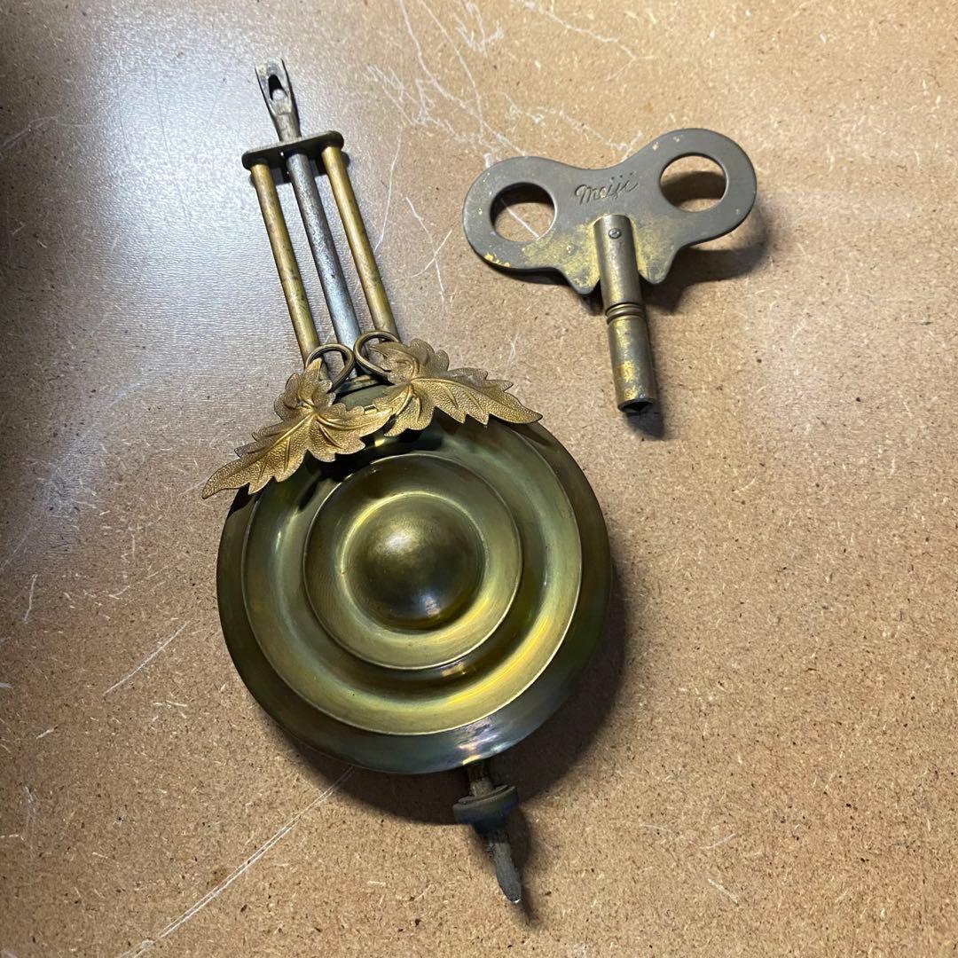 E.INGRAHAM 柱時計 だるま時計 振り子時計 機械時計　ヴィンテージ