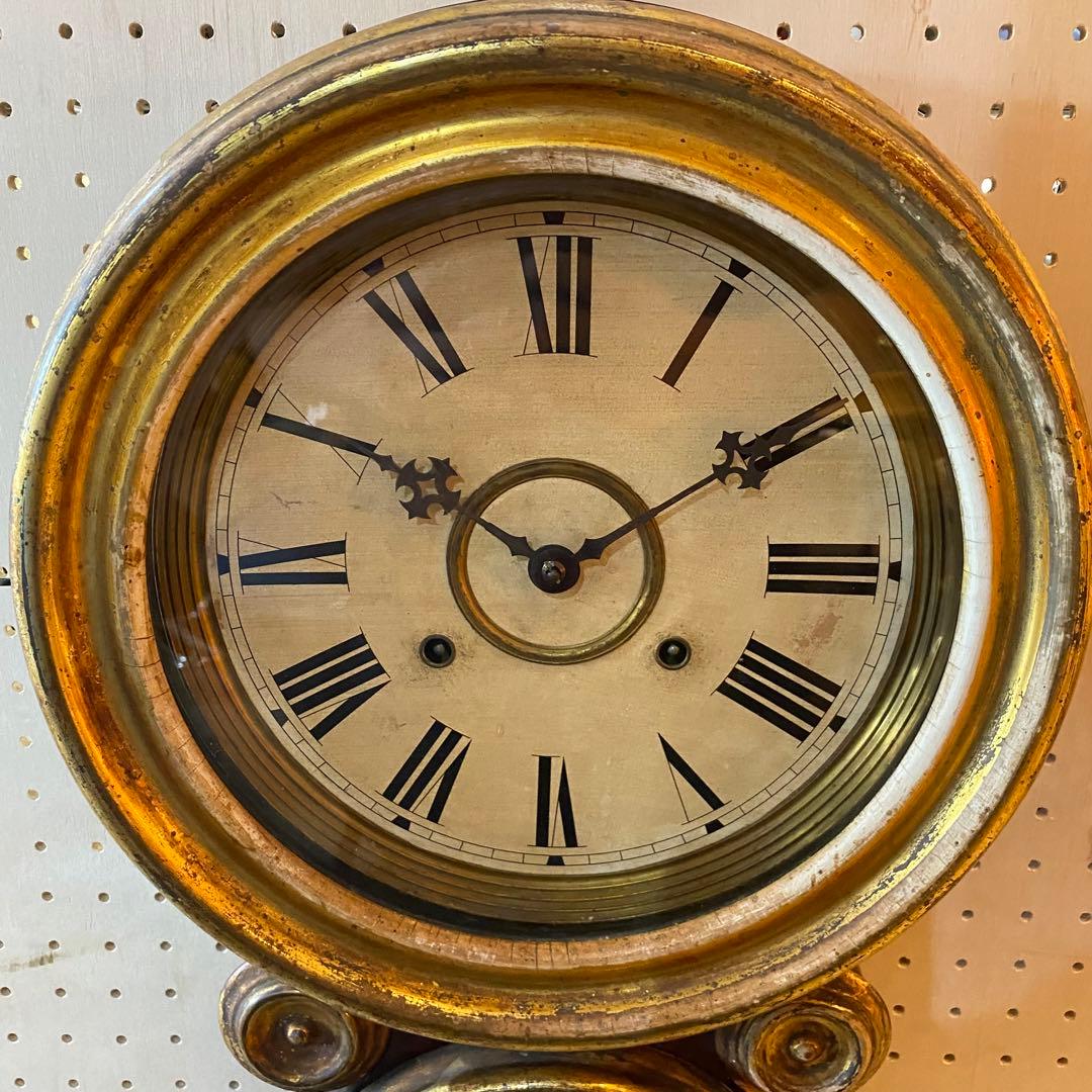 E.INGRAHAM 柱時計 だるま時計 振り子時計 機械時計　ヴィンテージ