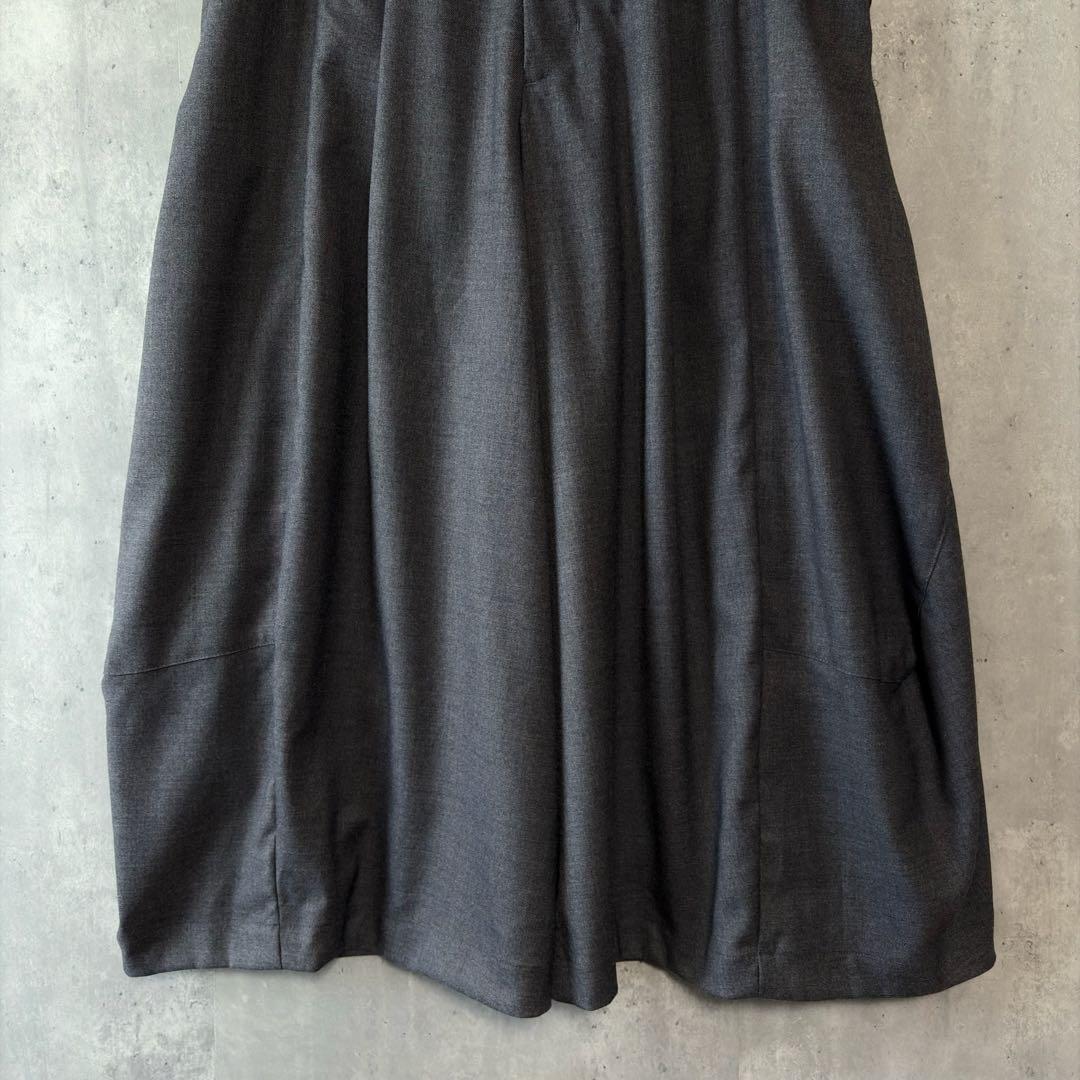 美品　フラボア　FRAPBOIS ウールライクパンツ タックワイドパンツ