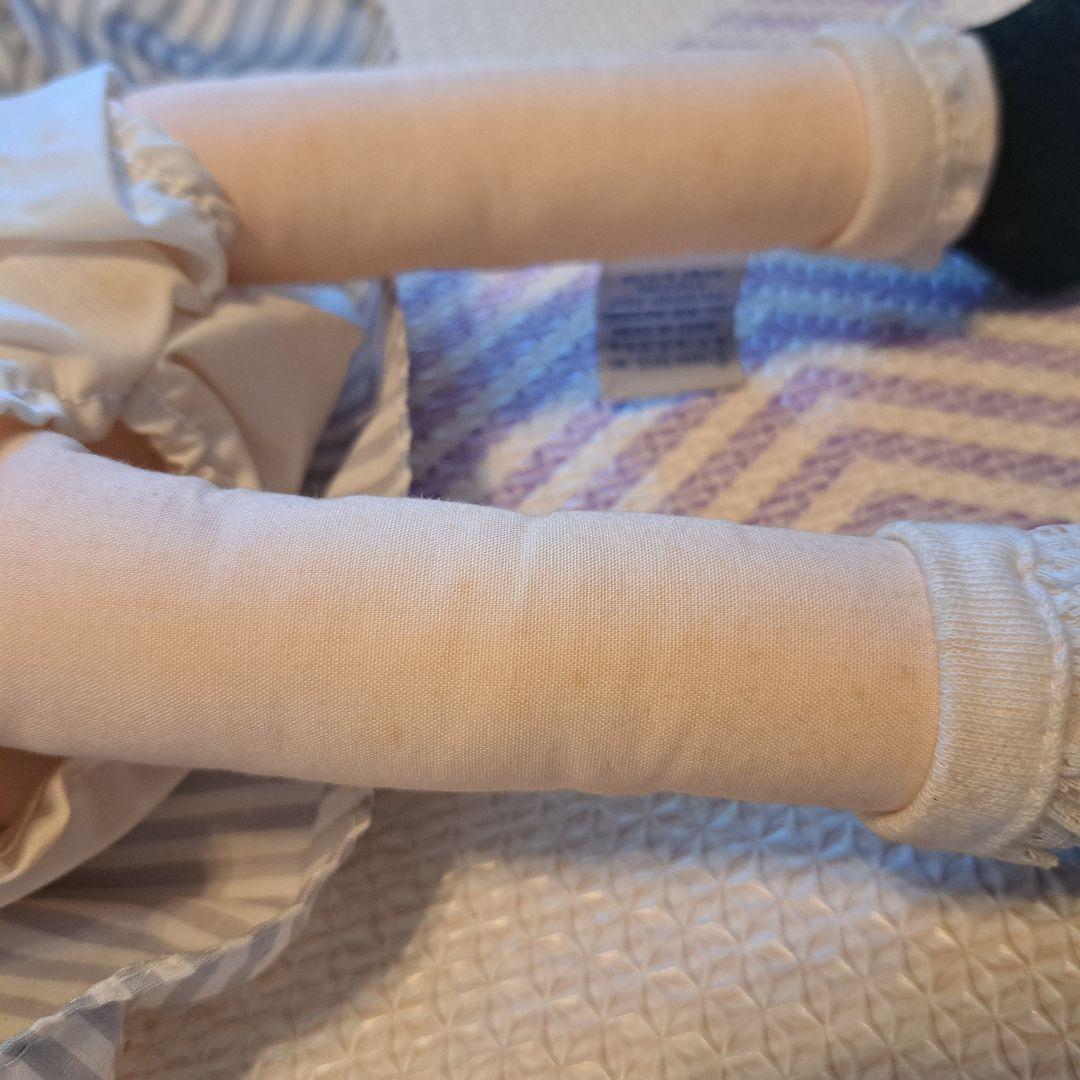 マドレーヌちゃん　赤毛　ストライプドレスのぬいぐるみ　人形　ビンテージ　レトロ