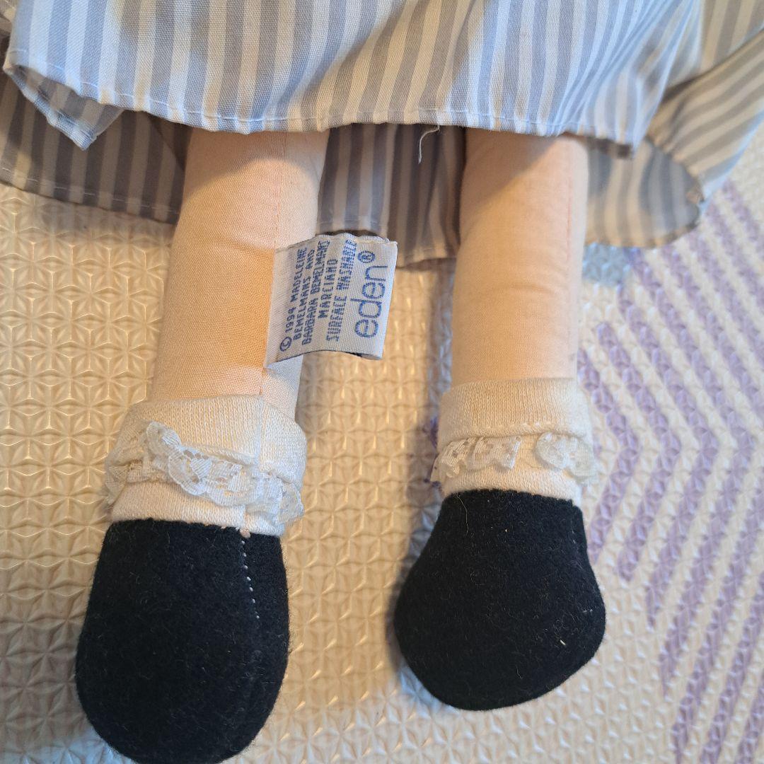 マドレーヌちゃん　赤毛　ストライプドレスのぬいぐるみ　人形　ビンテージ　レトロ