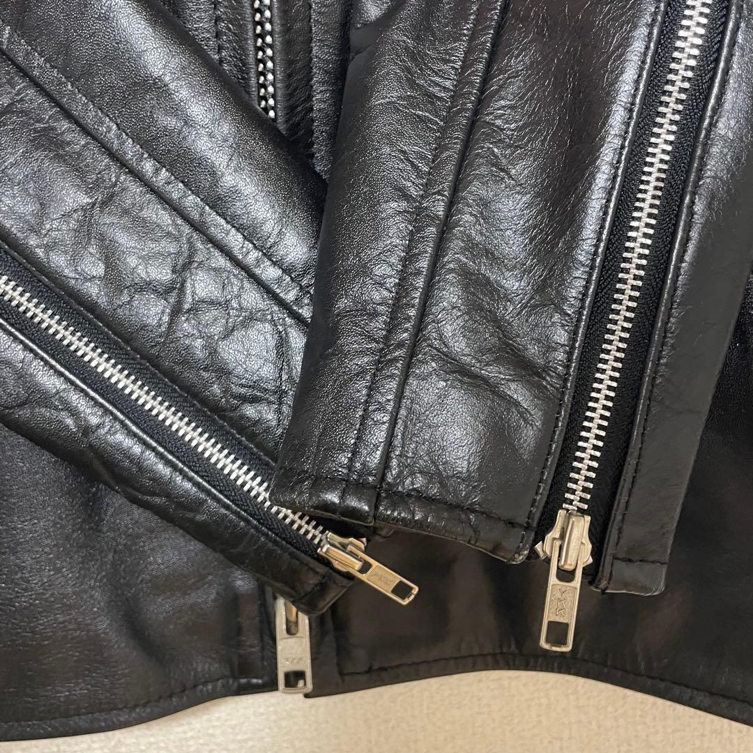 Horn Works 本革　シングルライダースジャケット　サイズS