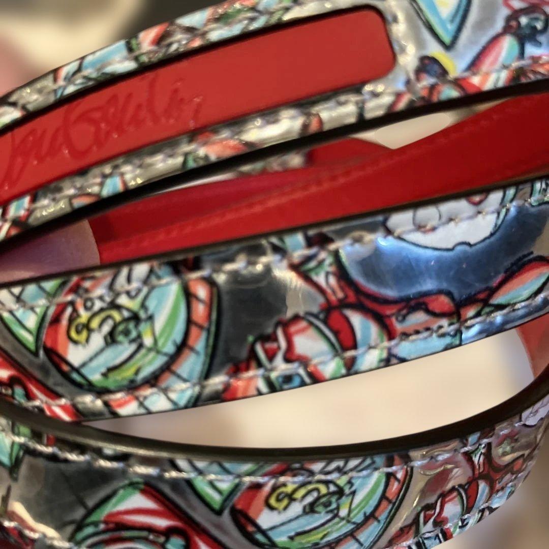 Christian Louboutin レザー犬リーシュとハーネスのセットS