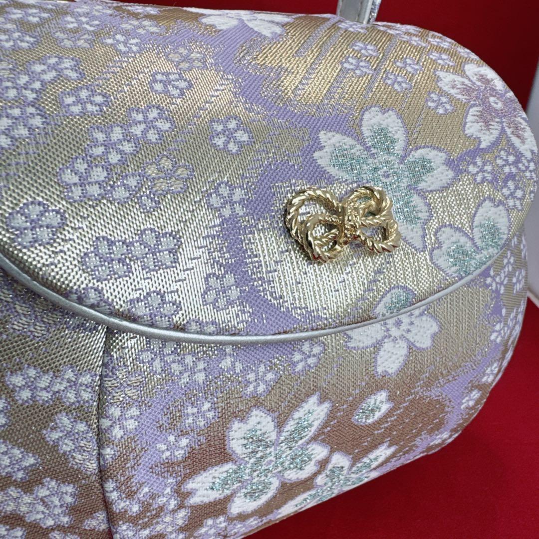 和装用バッグと草履セット　新品未使用　美品　ゴールド　桜　成人式　結婚式