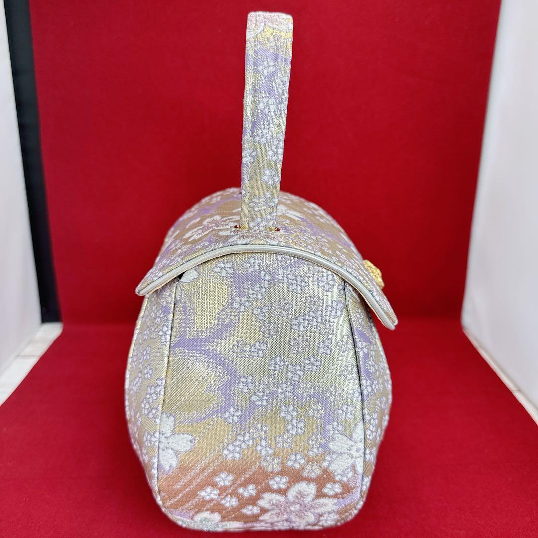 和装用バッグと草履セット　新品未使用　美品　ゴールド　桜　成人式　結婚式