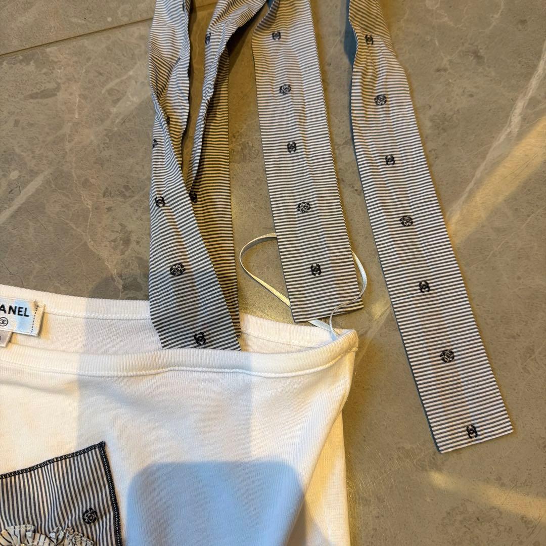 CHANEL 刺繍ロゴパッチ タンクトップ