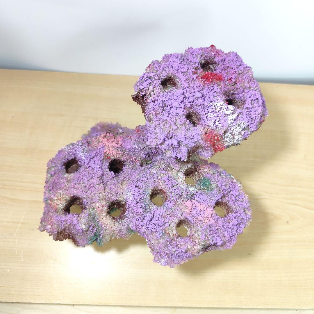 プラグ穴付き アク抜き不要人工ライブロック 海水水槽 レプリカ コーラルフラグ2