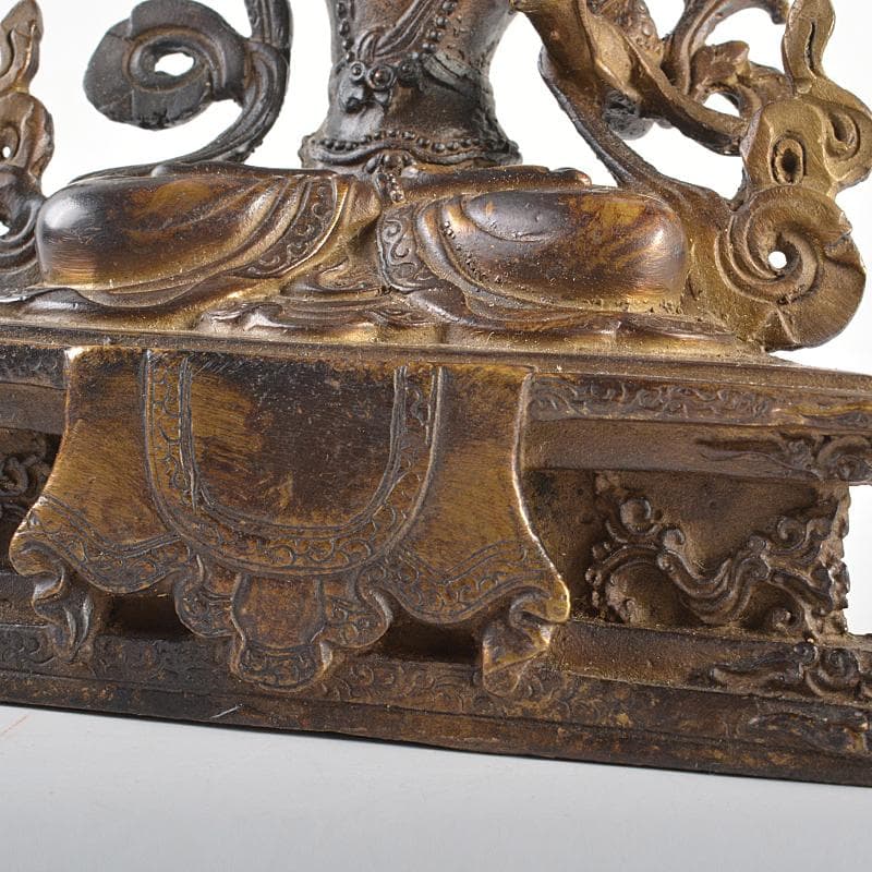 仏教美術　古銅鍍金　チベット仏　仏像　置物　D　R6744