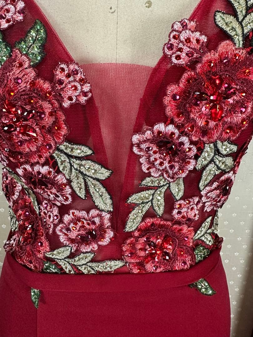 刺繍タイトロングドレス演奏会ステージ誕生日二次会パティーキャバ嬢ナイトクラブ