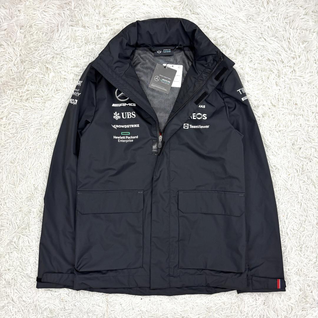 ☆新品☆Mercedes F1公式ハミルトン ラッセル レインジャケット　S