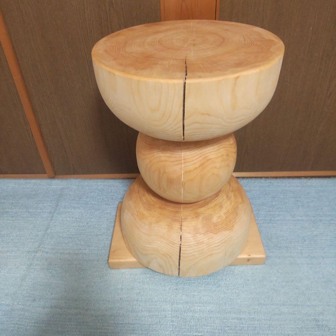 東濃ヒバ丸太椅子スツール