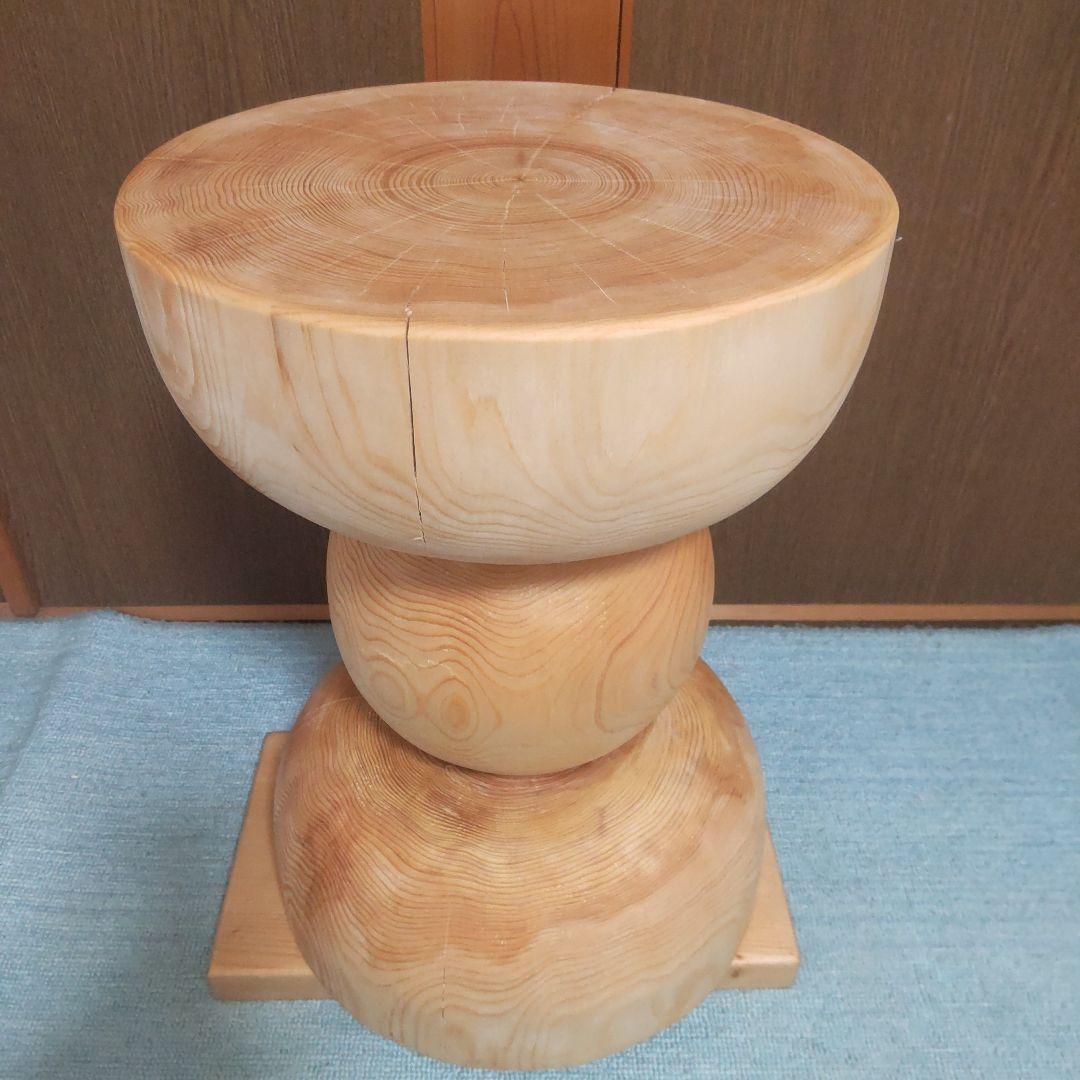 東濃ヒバ丸太椅子スツール