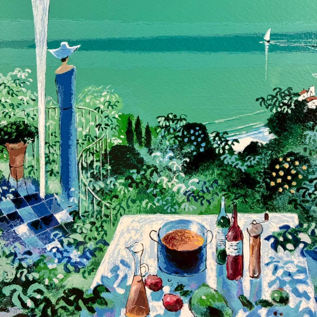 美品 平野琳人「アーチのある風景」シルクスクリーン 直筆サイン入り ルイ・シン