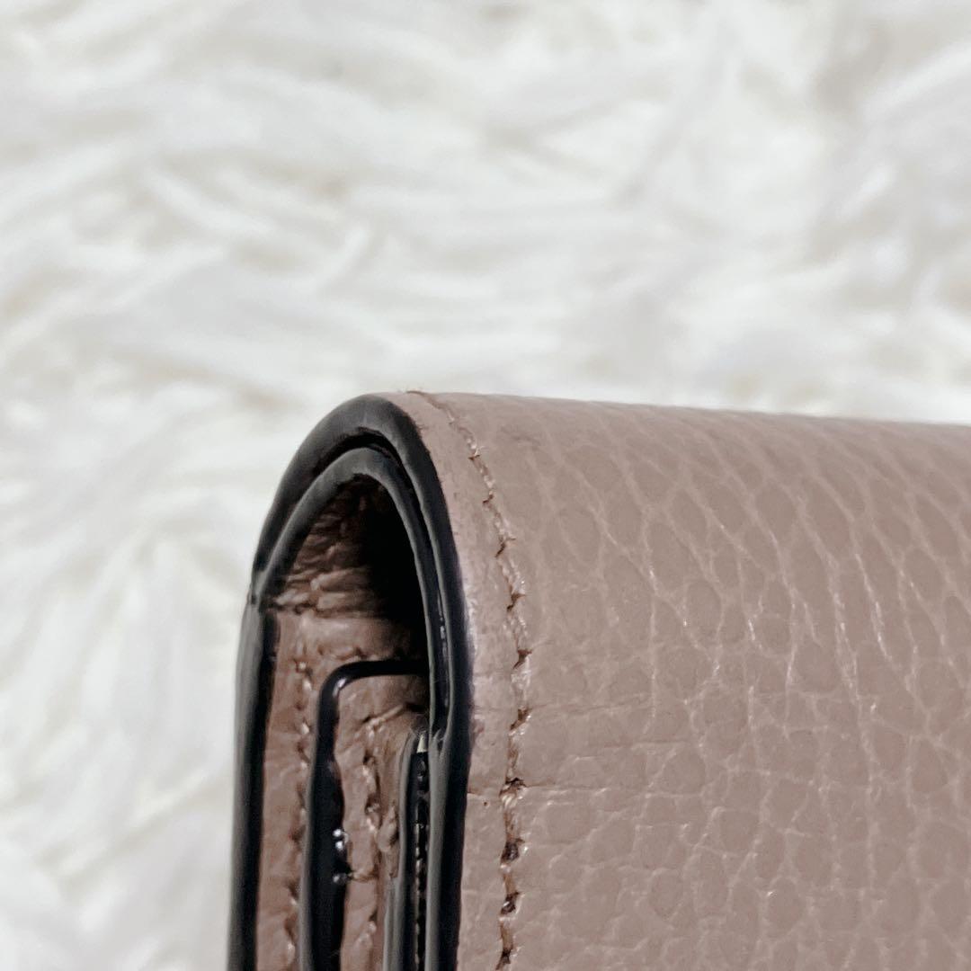 美品 GUCCI 財布 ピンク GGマーモント二つ折り スプリーム バイカラー