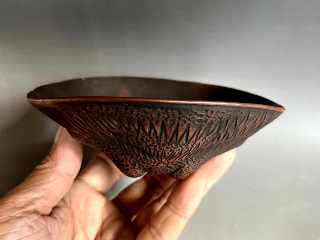 盃■覗きお福と裏鬼 酒器 酒杯 皿 平鉢 飾皿 古美術 時代物 骨董品■