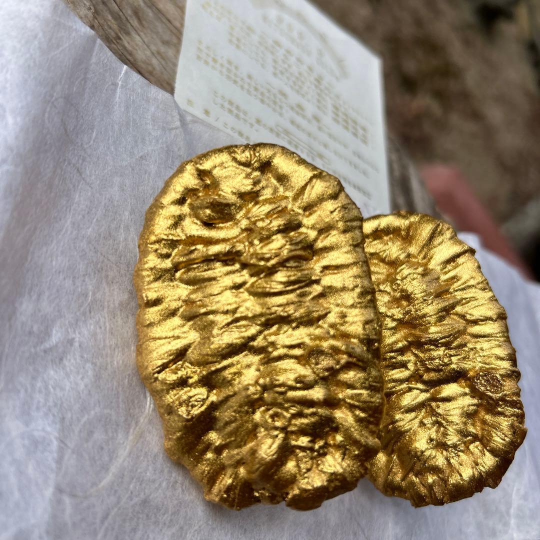 木箱入金のわらじ(純金箔)999.9 縁起物 純金 商売繁盛 学業向上 置物