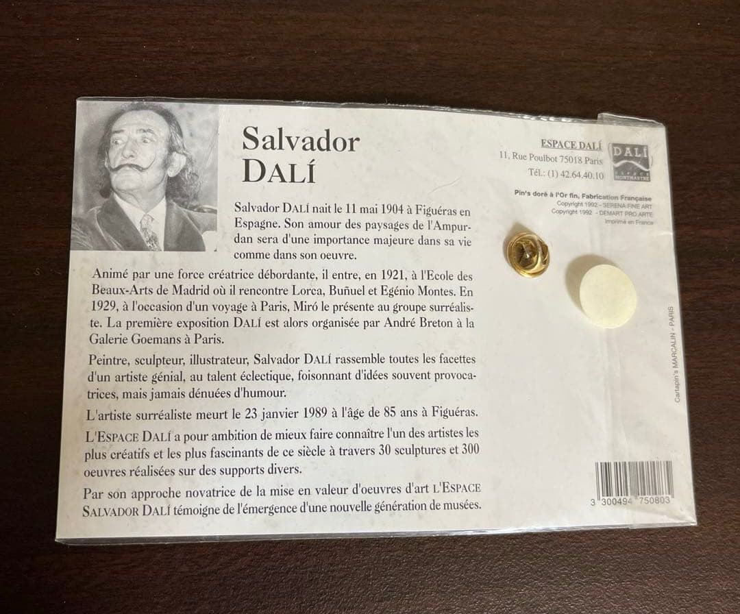 サルバドール・ダリ　記憶の固執　ピンズ　ピンバッチ　ピンバッジ　ピンブローチ
