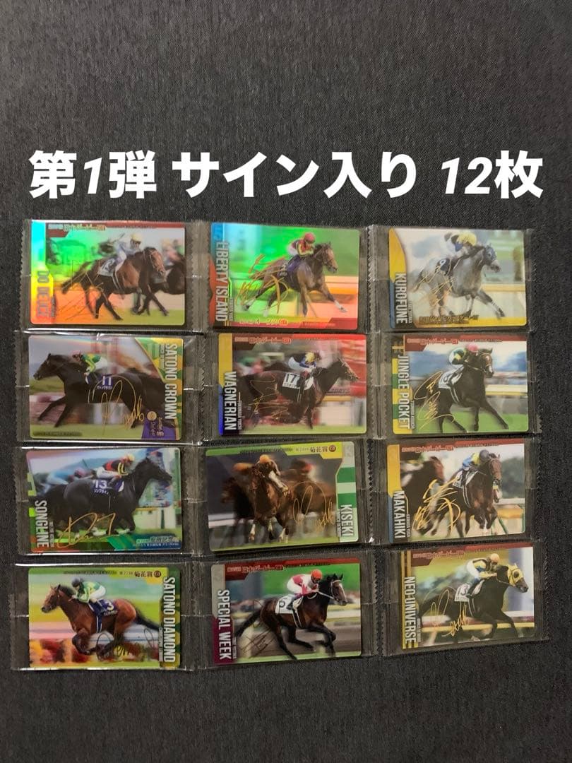 第1弾　サイン入り　12種12枚　サラブレッドホースコレクション