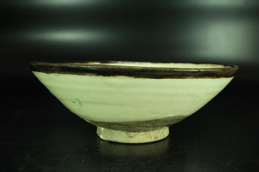 中国美術 赤絵 草花紋 碗 古美術 唐物 茶道具伝来(K-YC513)