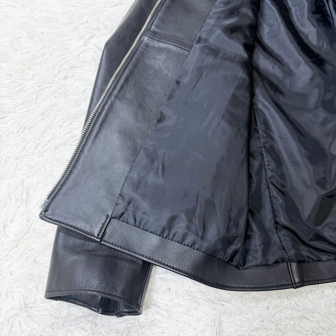 【美品】希少Lサイズ　LIDNM リドム　シングルライダース　ダウンジップ