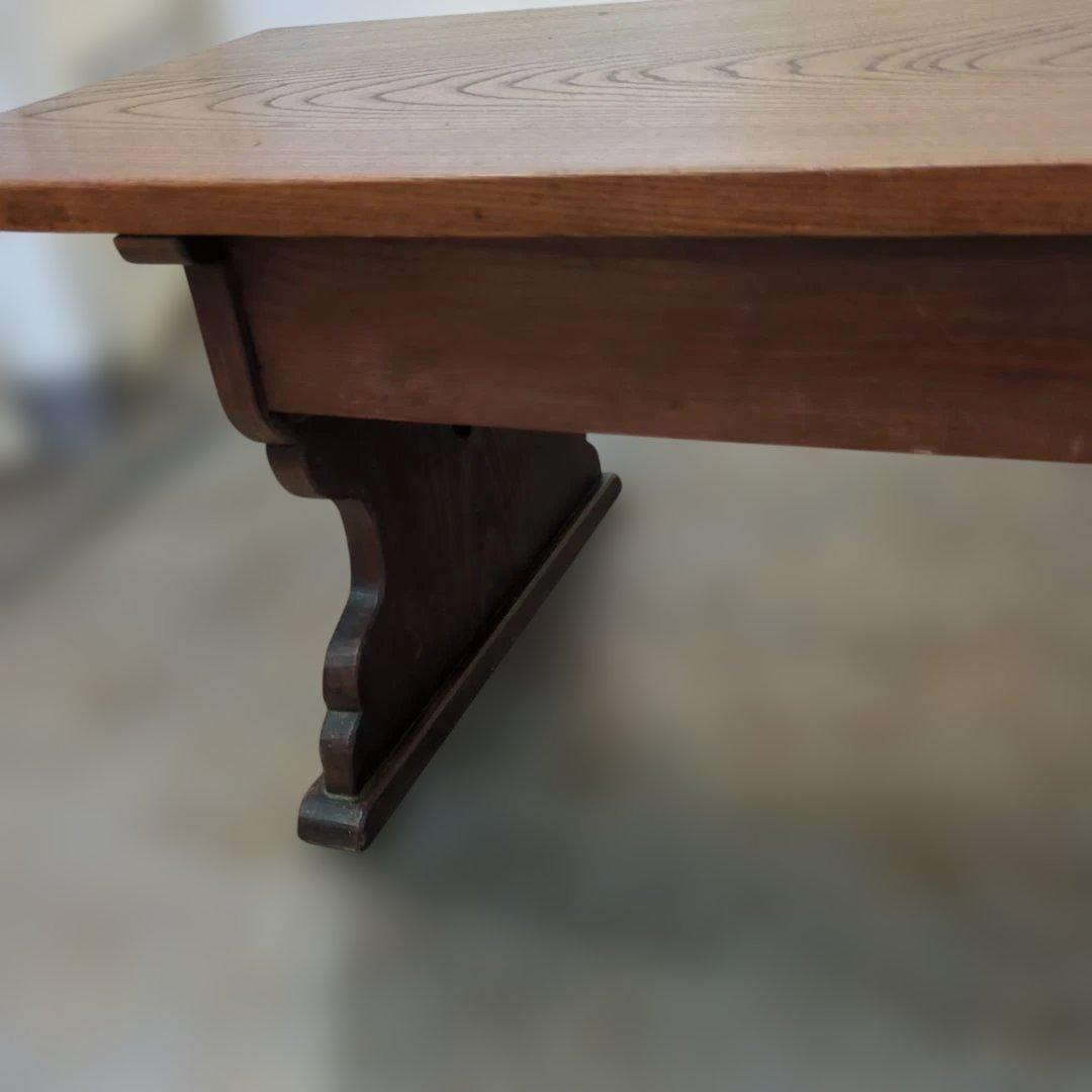 骨董 文机 机 テーブル 木製 引き出し 飾り台　金具 机 台 レトロ