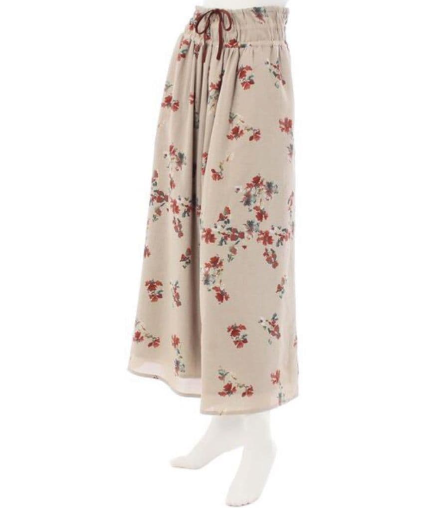 25300円　ビアズリー　水彩画　フラワー　パンツ　美品