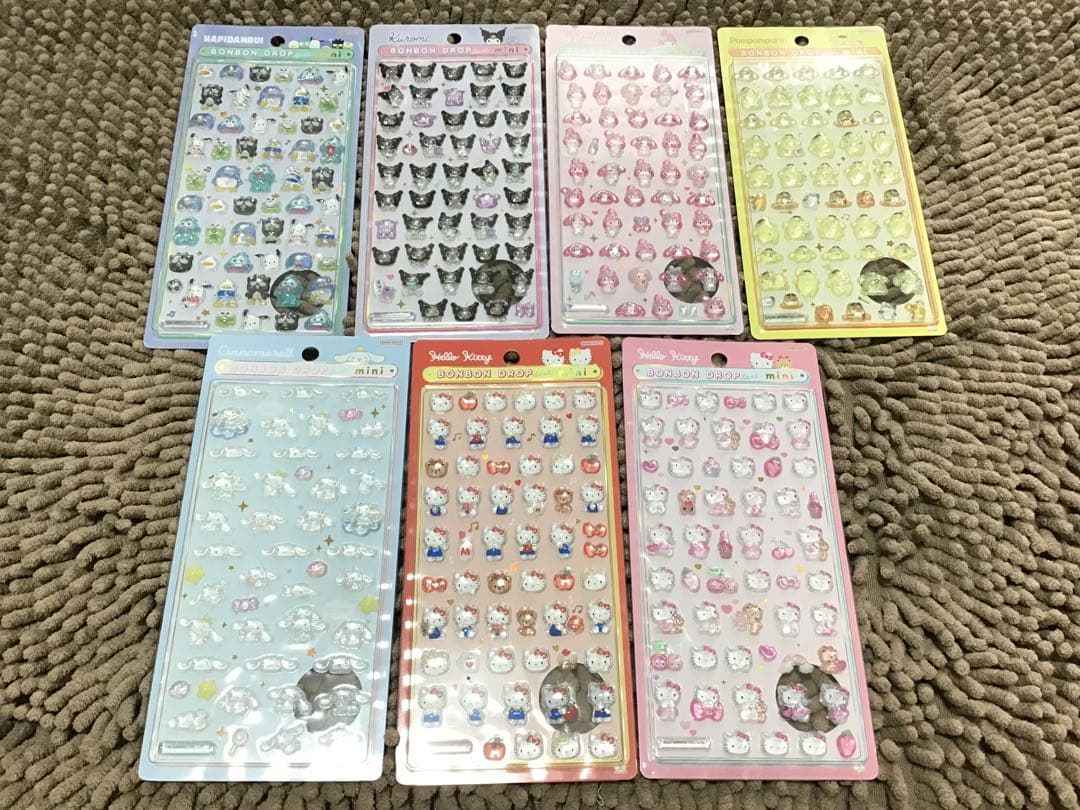 ボンボンドロップシール サンリオ ミニ 7点 【在庫ラスト1点】