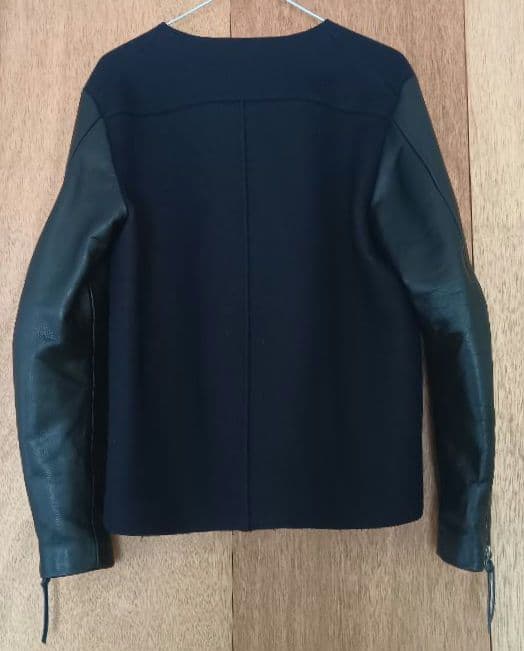 sunsea　メルトンウール　レザー　ジャケット