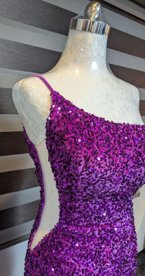 専用★ コンテストドレス マーメイド/パーティ/スパンコール 紫