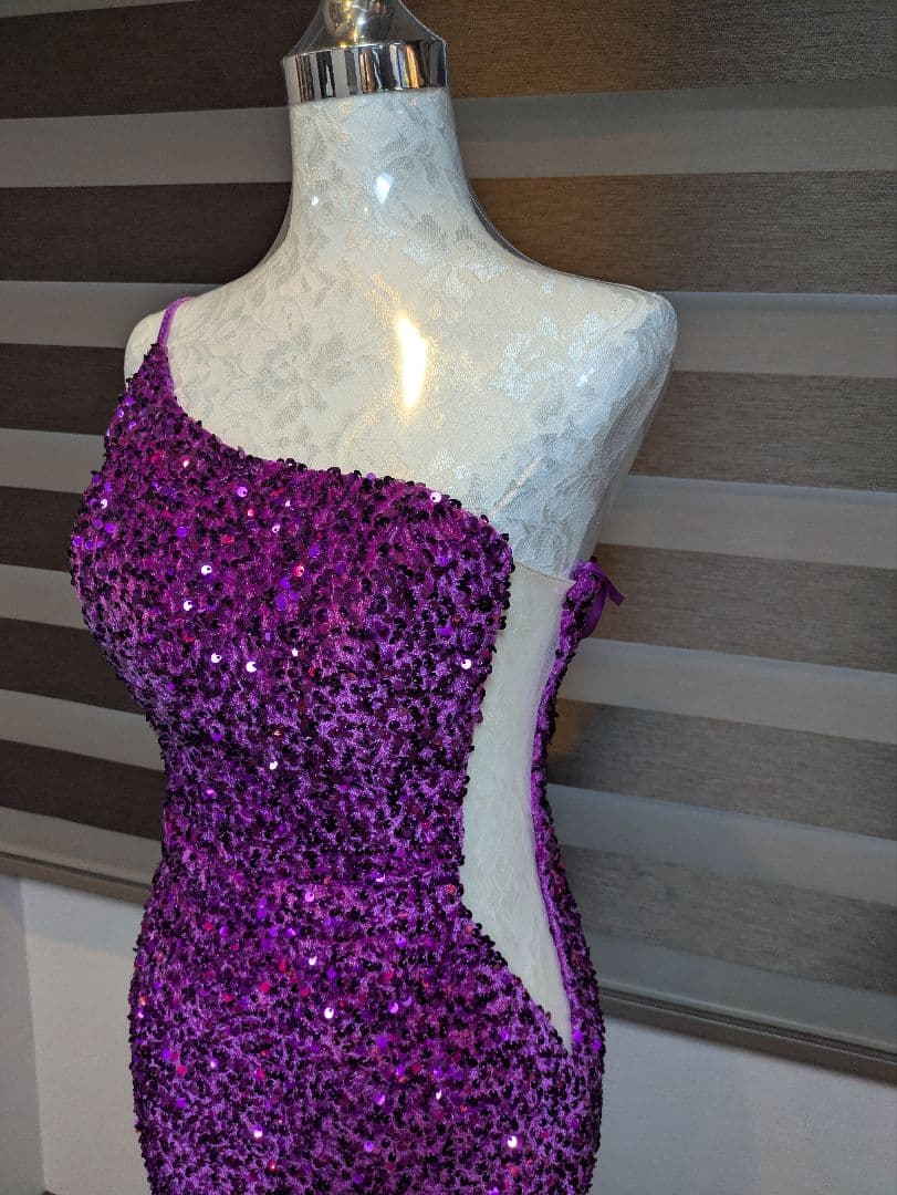 専用★ コンテストドレス マーメイド/パーティ/スパンコール 紫