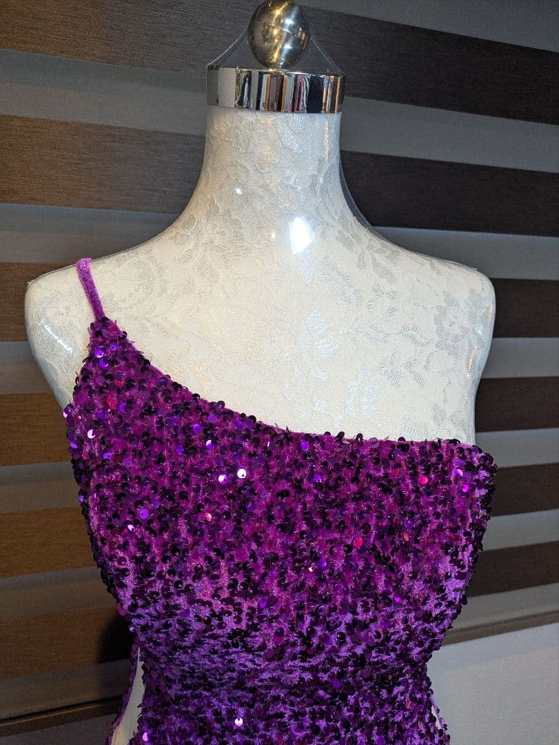 専用★ コンテストドレス マーメイド/パーティ/スパンコール 紫