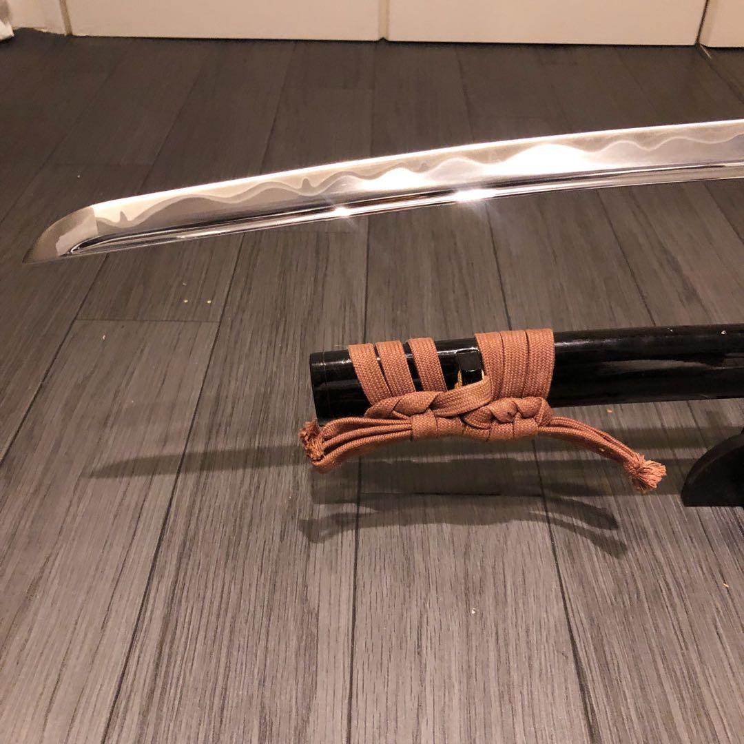 高級模造刀　高級居合刀　優波紋　亜合金刀身　名刀　居合刀　朱拵え