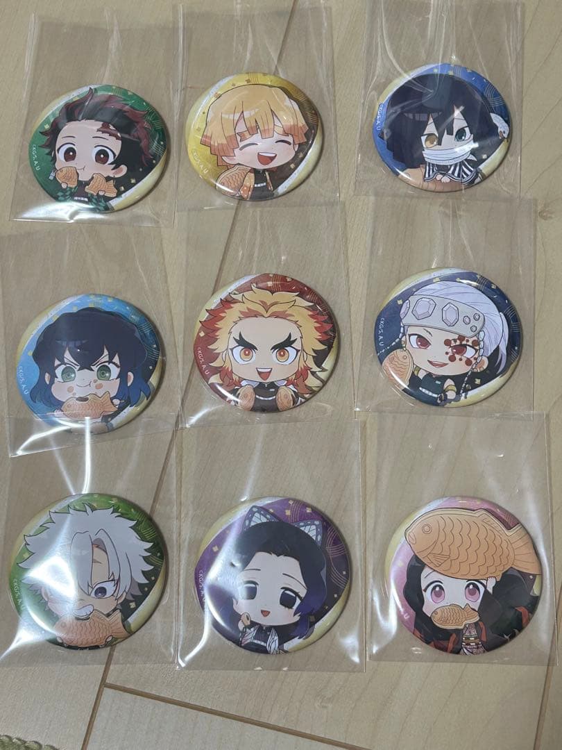 鬼滅の刃　セガ　SEGA たい焼き　缶バッジ　9個セット