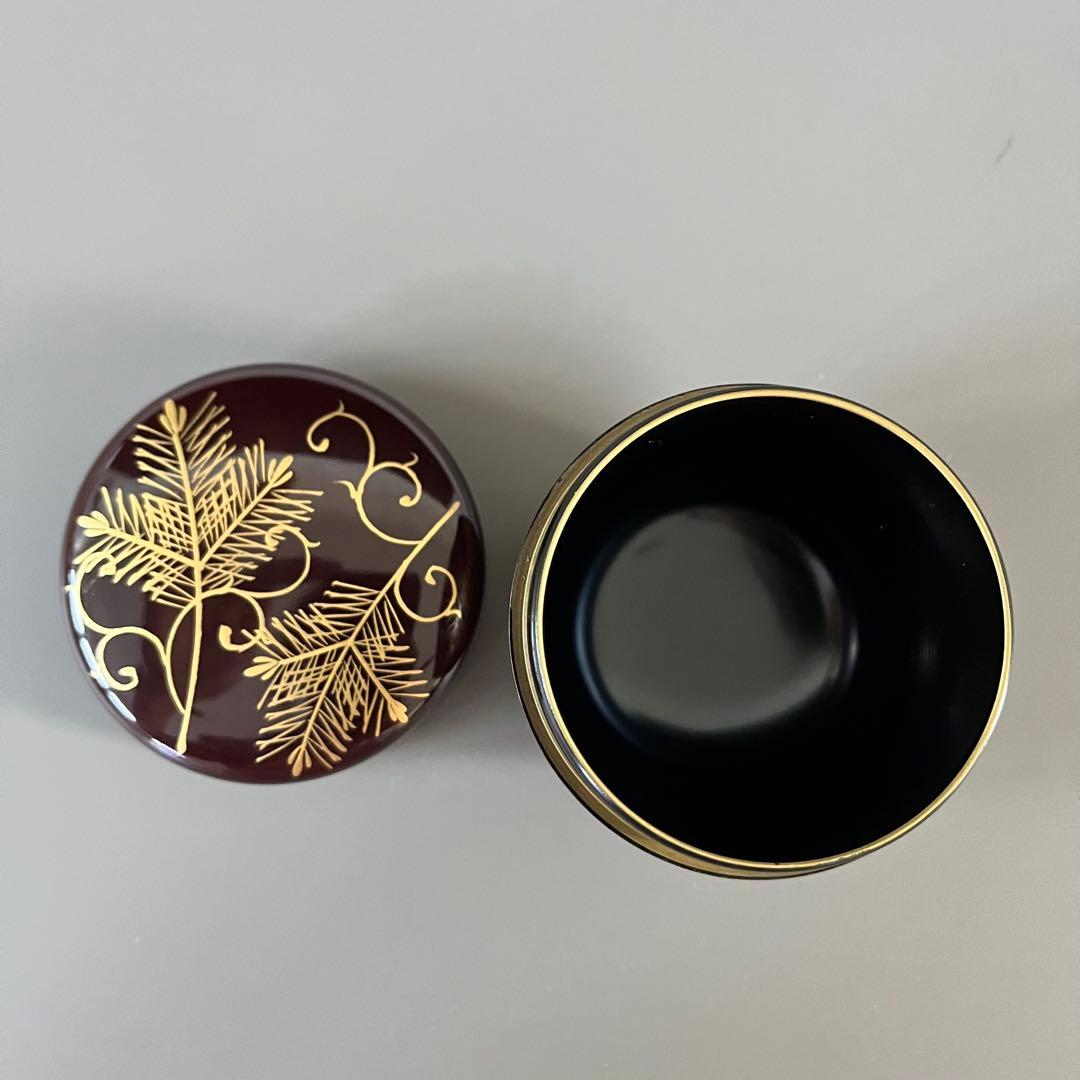 中棗　松唐草蒔絵　茶道具