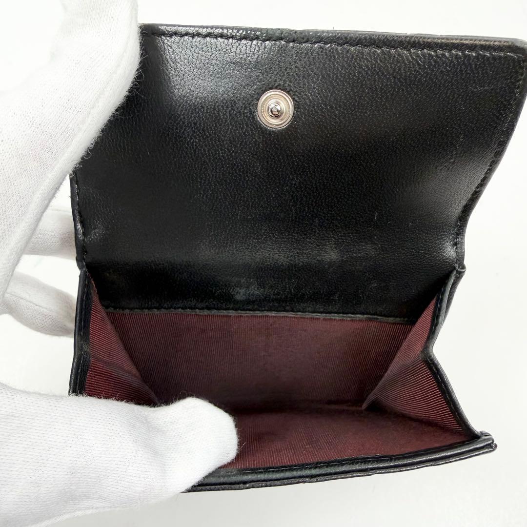 CHANEL ラムスキン Wホック 二つ折り財布 シャネル 箱付き