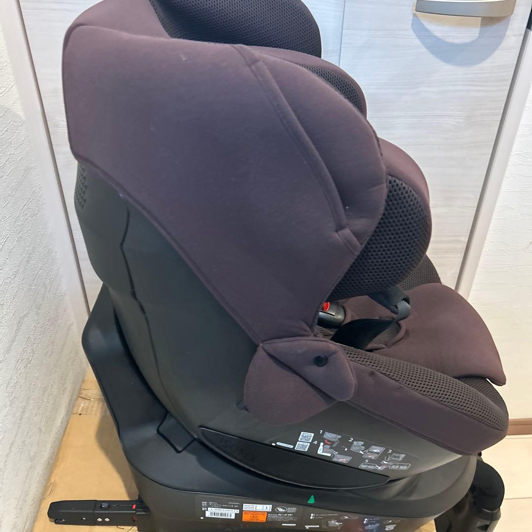美品　エールベベ　クルットR　ST　ブラウン　BF171　チャイルドシート
