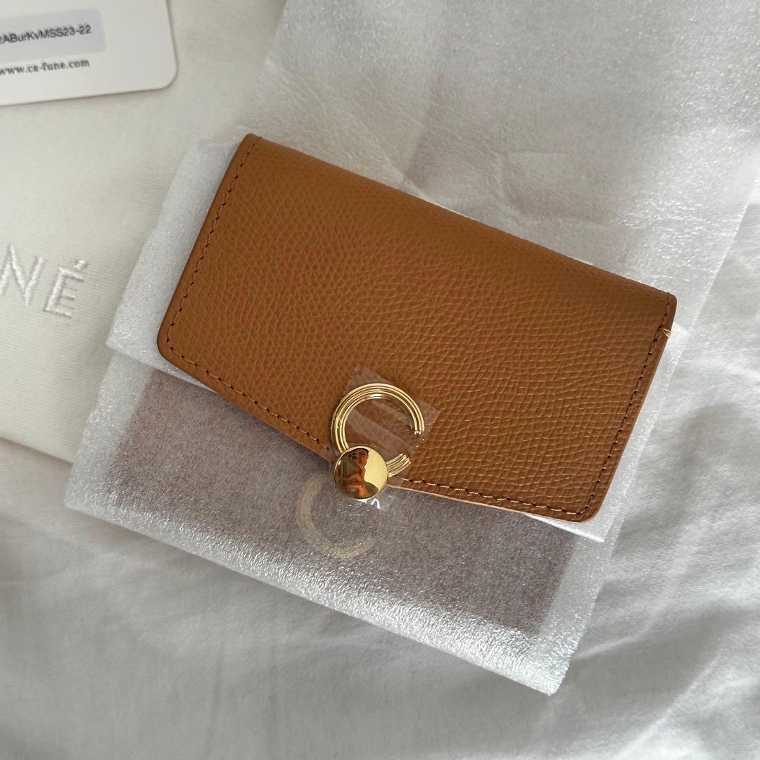 小物 CAFUNE / DOUBLE-C WALLET CAMEL
