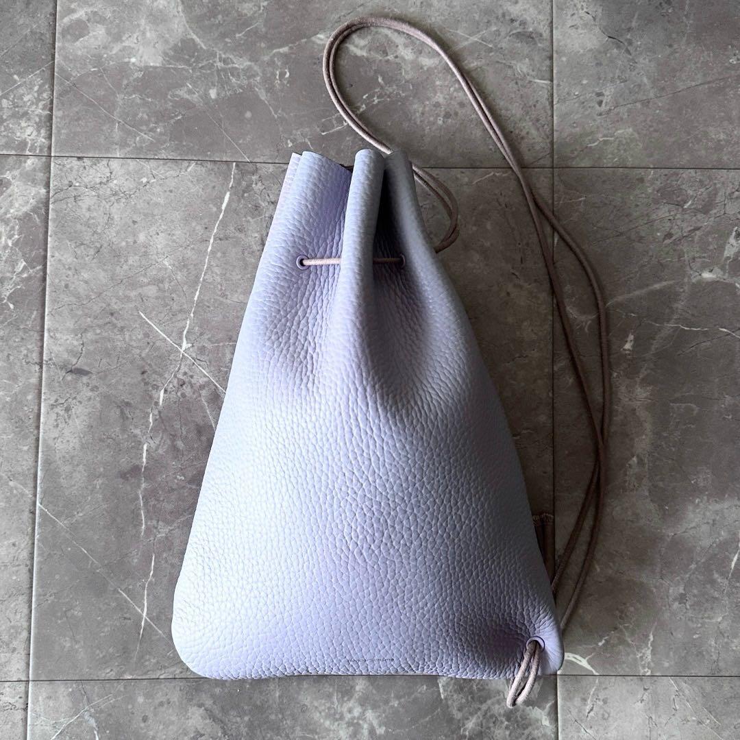 Hender Scheme zacc レザー 巾着バッグ トートバッグ パープル