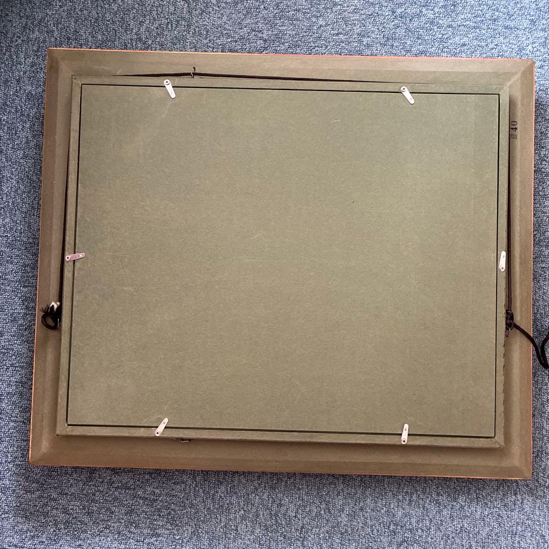 ギュスターヴ クールベ 鹿のすみか、冬 油絵 複製　F6号 額縁付き