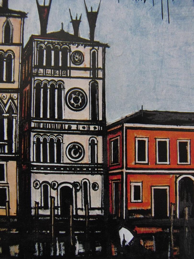 ベルナール・ビュッフェ,希少な額装用画集より、新品額装、マット額装付、状態良好