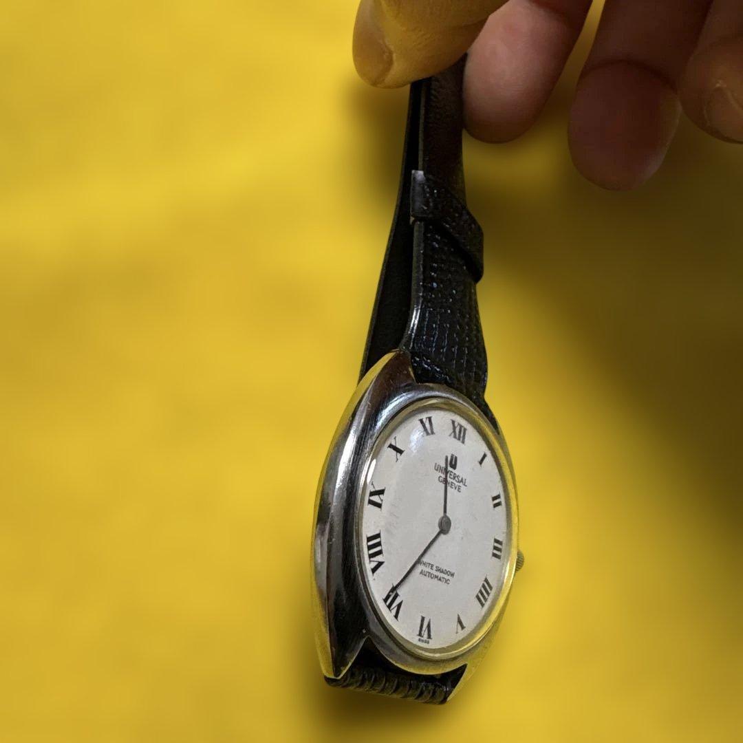 UNIVERSAL GENEVE WHITE SHADOW 自動巻き時計稼働品