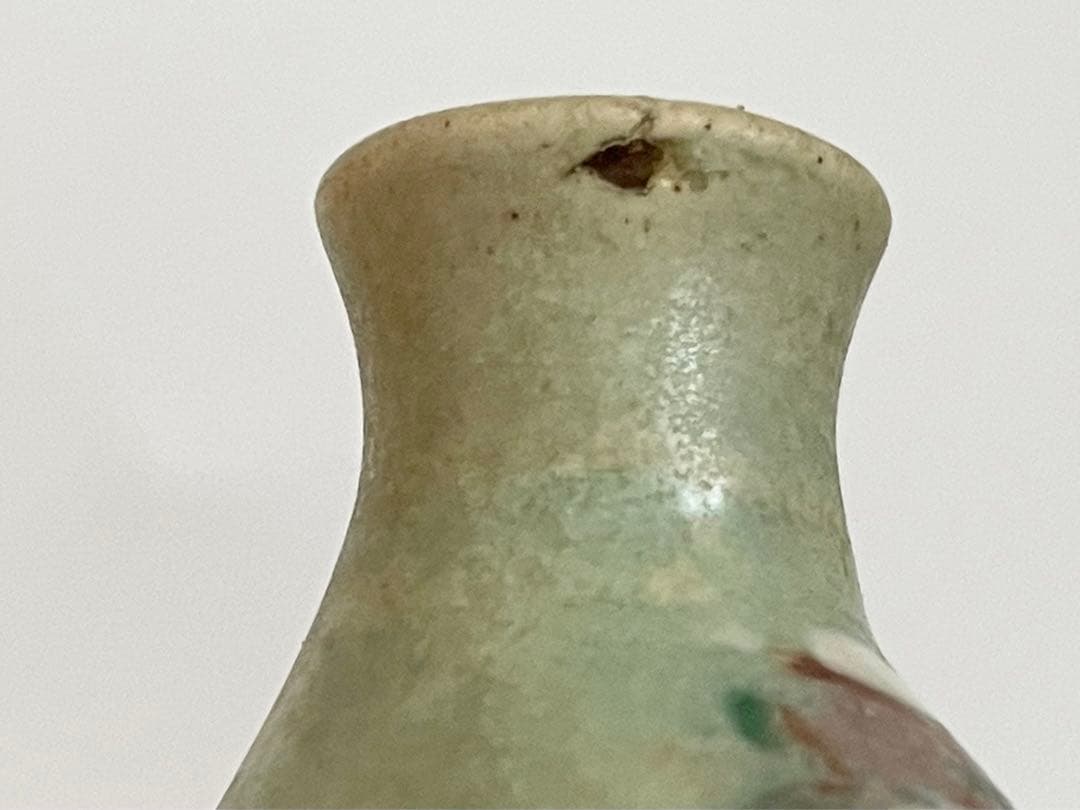 骨董　アンティーク　中国骨董　鼻煙壷　陶製　翡翠？　コレクション　清朝