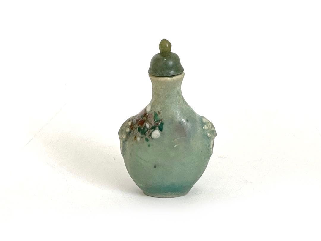 骨董　アンティーク　中国骨董　鼻煙壷　陶製　翡翠？　コレクション　清朝