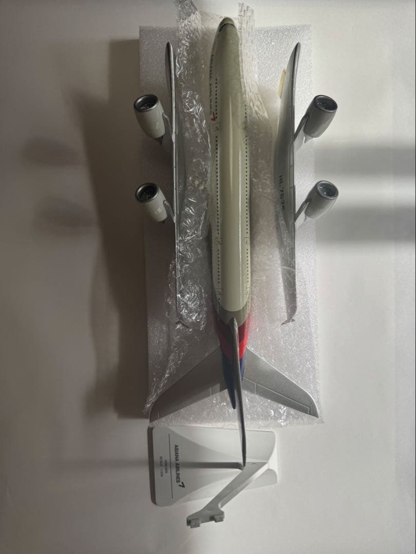 アシアナ航空 航空機モデルA380-800 スケール1/200 スタンド付き