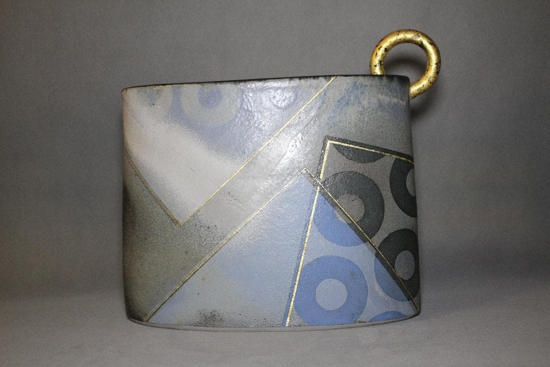 【龍風】美術品　土肥心之典作　陶器　置物　共箱付（本物保証）