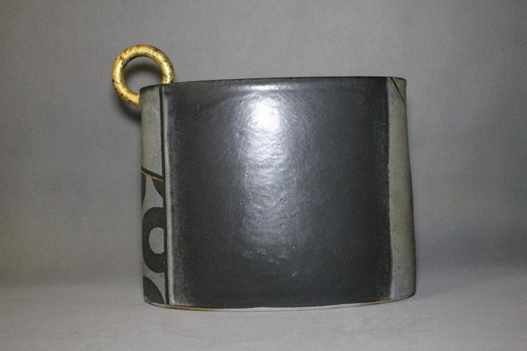 【龍風】美術品　土肥心之典作　陶器　置物　共箱付（本物保証）