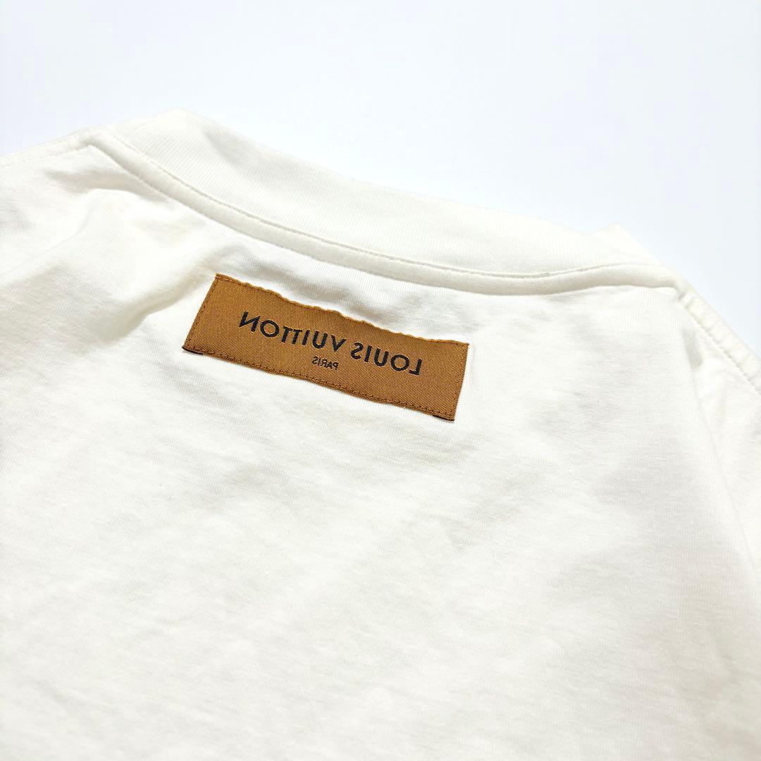 【極美品】LOUIS VUITTON Tシャツ 半袖 エンボスロゴ アイボリー