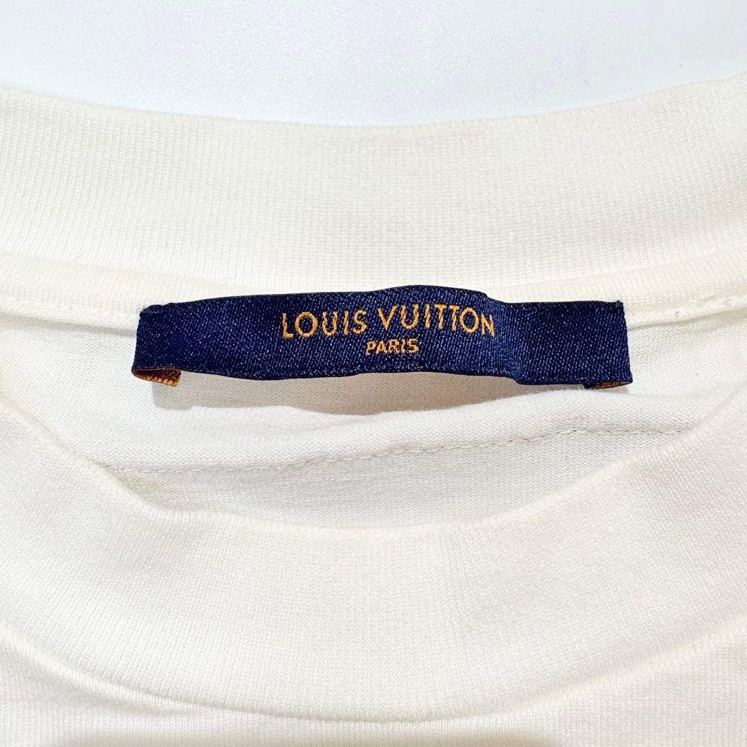 【極美品】LOUIS VUITTON Tシャツ 半袖 エンボスロゴ アイボリー