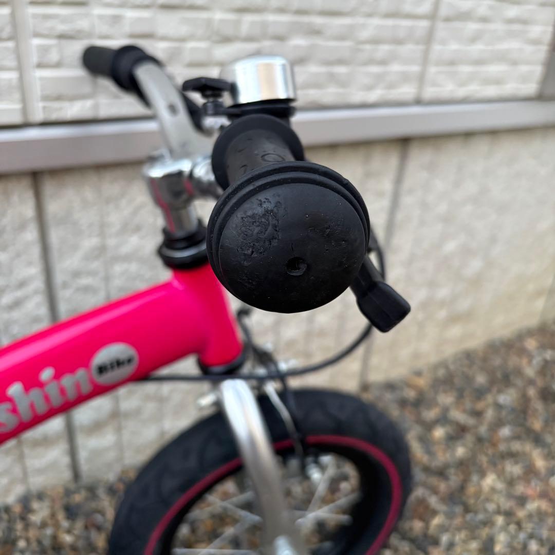 【美品】へんしんバイク 12インチ ピンク スタンド付　ベル付き　反射板付き