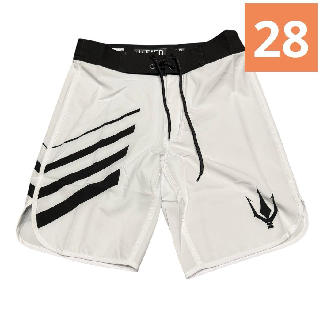 【新品✨️】ファイド　サーフパンツ　水着 ホワイト ストライプ　フィジーク 28